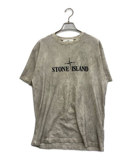 STONE ISLAND（ストーンアイランド）STONE ISLAND (ストーンアイランド) ロゴプリントTシャツ グレー サイズ:Mの古着・服飾アイテム