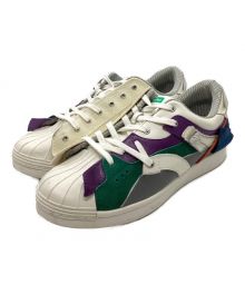 KOLOR（カラー）の古着「カウハイド×ハンプ SNEAKERS」｜アイボリー×グレー