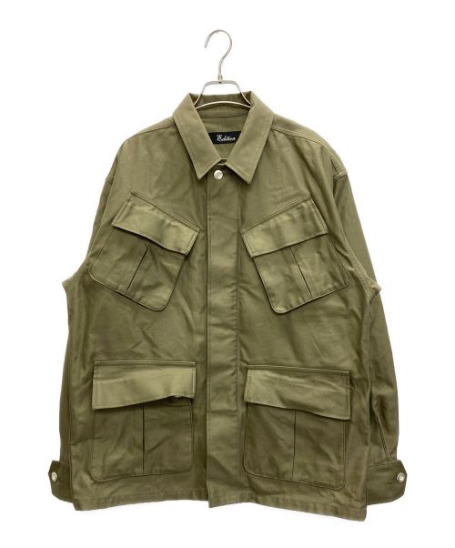 edition（エディション）edition (エディション) ヴィンテージバックサテン サファリジャケット カーキ サイズ:SIZE Sの古着・服飾アイテム