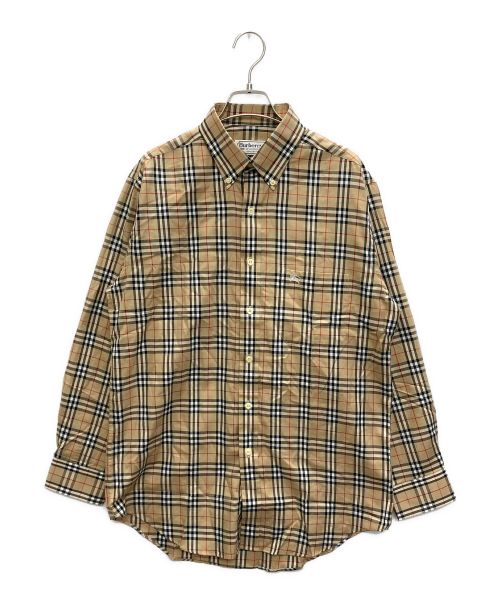 Burberry's（バーバリーズ）Burberry's (バーバリーズ) ボタンダウンノバチェックシャツ ベージュ サイズ:SIZE 39の古着・服飾アイテム