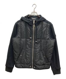 DIESEL（ディーゼル）の古着「切替フーデッドジャケット」｜ブラック