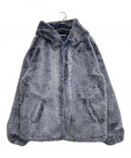 SUPPLIERサプライヤー）の古着「Faux Fur Hood Jacket」｜ホワイト×ブルー