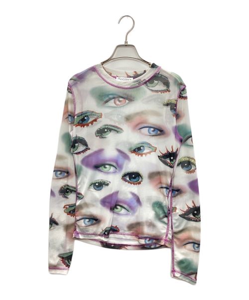 J.W.ANDERSON（ジェイダブリューアンダーソン）J.W.ANDERSON (ジェイダブリューアンダーソン) Eye Print Long Sleeve Top パープル×ホワイト サイズ:SIZE Mの古着・服飾アイテム