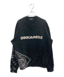 DSQUARED2（ディースクエアード）の古着「バンダナロゴプリントスウェット」｜ブラック