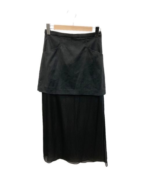 ZOE（ゾーイ）ZOE (ゾーイ) 2face long skirt ブラック サイズ:SIZE Mの古着・服飾アイテム