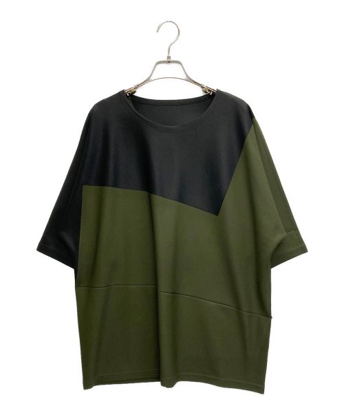 IM MEN（アイム メン）IM MEN (アイム メン) GEOMETRY JERSEY STITCH カーキ×ブラック サイズ:SIZE3の古着・服飾アイテム