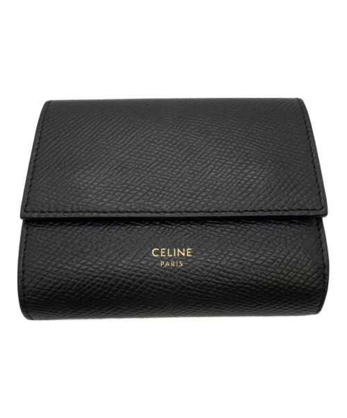 CELINE（セリーヌ）CELINE (セリーヌ) スモール トリフォールドウォレット ブラックの古着・服飾アイテム