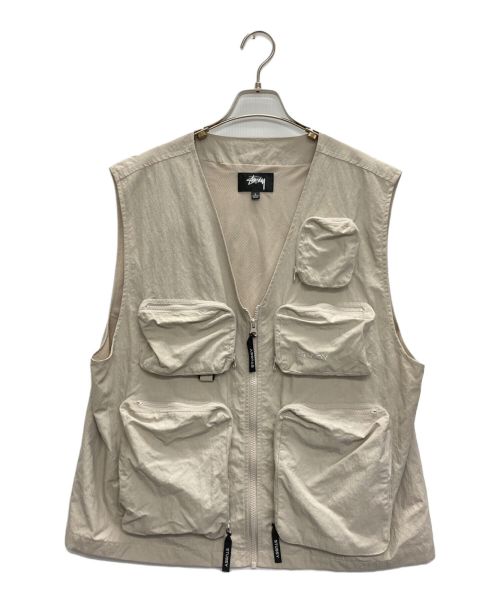 stussy（ステューシー）stussy (ステューシー) Nylon Approach Vest ベージュ サイズ:SIZE Lの古着・服飾アイテム