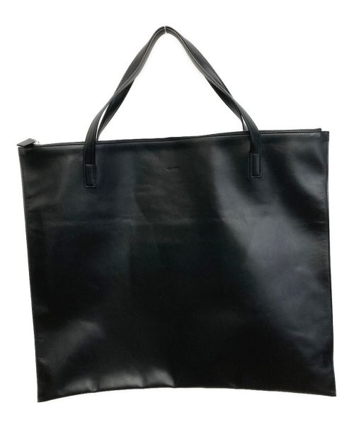 JIL SANDER（ジルサンダー）JIL SANDER (ジルサンダー) zipped leather tote ブラックの古着・服飾アイテム