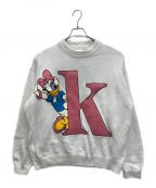 KITH×DISNEYキス×ディズニー）の古着「Crewneck Sweater」｜ホワイト×ピンク