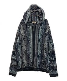 Coogi（クージー）の古着「ニットパーカー」｜ブラック