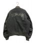 stussy (ステューシー) レザー切替バーシティジャケット グレー サイズ:SIZE L：68000円