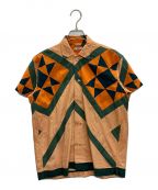 BODEボーディ）の古着「BODE STAR QUILT SS SHIRT」｜オレンジ×グリーン