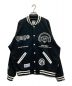 9090（9090）の古着「GRAPHIC VARSITY JACKET」｜ブラック