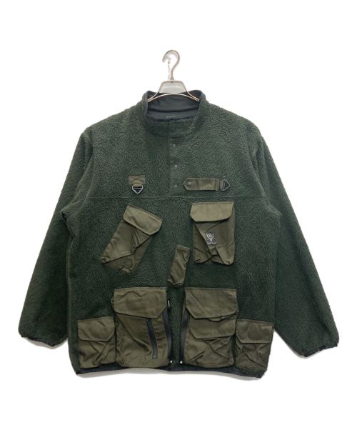 South2 West8（サウスツー ウエストエイト）South2 West8 (サウスツー ウエストエイト) Tenkara Trout Pullover Jacket オリーブ サイズ:SIZE Lの古着・服飾アイテム