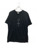 Saint Laurent Parisサンローランパリ）の古着「プリントTシャツ」｜ブラック