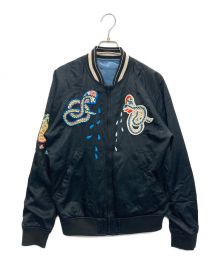 DIESEL（ディーゼル）の古着「リバーシブルスカジャン」｜ブラック×ブルー