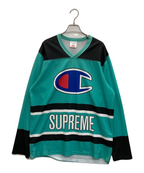 Champion（チャンピオン）Champion (チャンピオン) SUPREME (シュプリーム) HOCKEY TOP グリーン サイズ:SIZE Lの古着・服飾アイテム