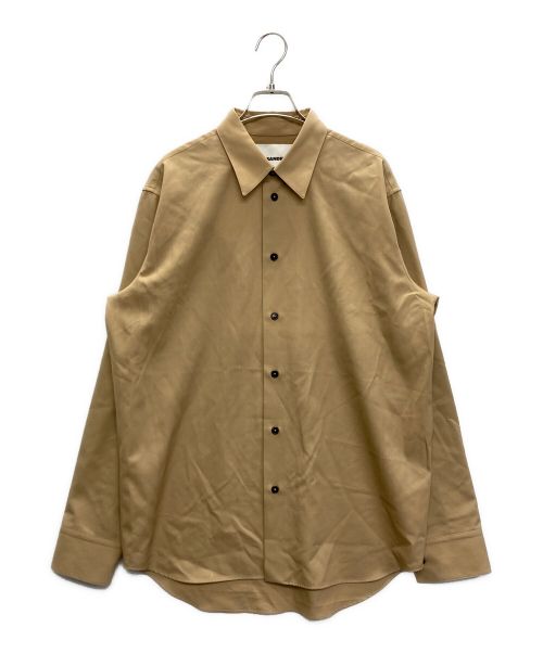 JIL SANDER（ジルサンダー）JIL SANDER (ジルサンダー) ウールレギュラカラーーシャツ ベージュ サイズ:41の古着・服飾アイテム