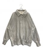 NEXUSVIIネクサスセブン）の古着「DAMAGED SNAP PULLOVER SWEAT」｜グレー