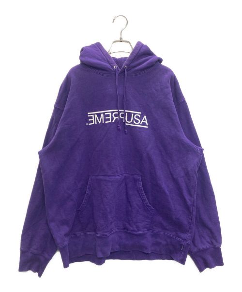 SUPREME（シュプリーム）SUPREME (シュプリーム) USA Hooded Sweatshirt パープル サイズ:Lの古着・服飾アイテム