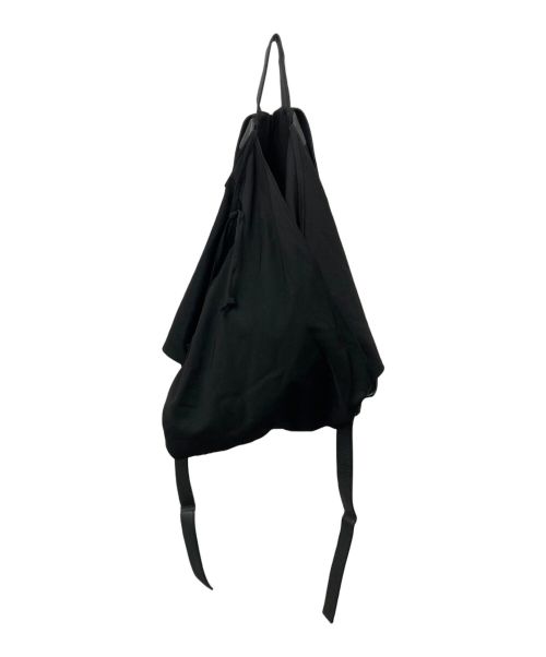 yohji yamamoto+noir（ヨウジヤマモトプリュスノアール）yohji yamamoto+noir (ヨウジヤマモトプリュスノアール) WOOL GABARDINE DRAPE-BAG ブラックの古着・服飾アイテム