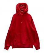 SUPREMEシュプリーム）の古着「Micro Logo Hooded Sweatshirt」｜レッド