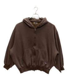 is-ness（イズネス）の古着「RELAX SWEAT FULL ZIP HOODIE」｜ブラウン