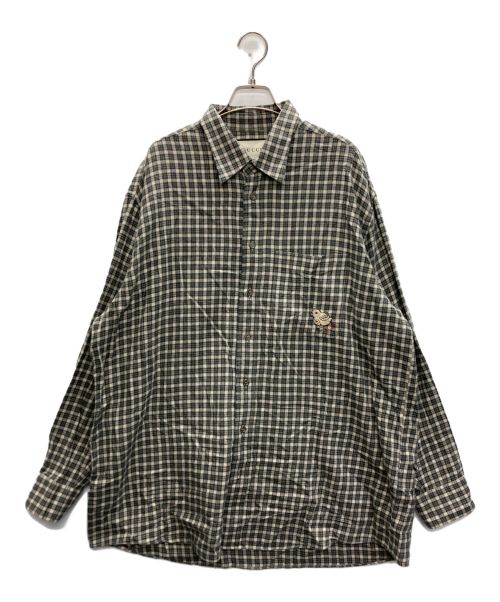 GUCCI（グッチ）GUCCI (グッチ) Oversized Check Shirt ベージュ サイズ:SIZE 48の古着・服飾アイテム