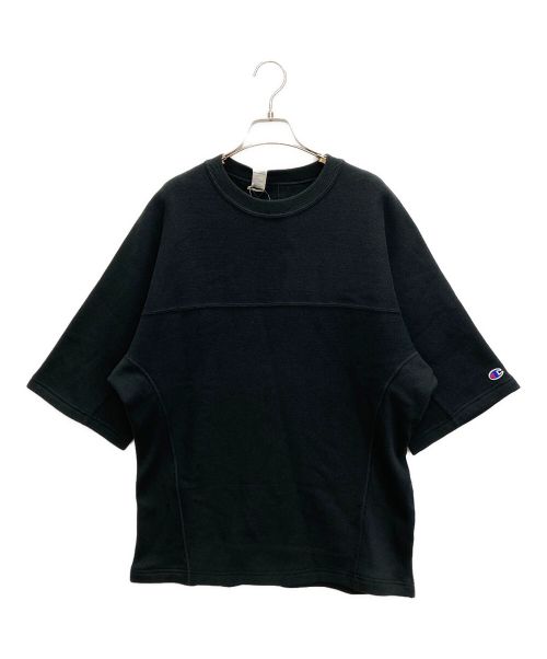 Champion（チャンピオン）Champion (チャンピオン) N.HOOLYWOOD (エヌ ハリウッド) REVERSE WEAVE Short Sleeve Sweatshirt ブラック サイズ:SIZE Sの古着・服飾アイテム