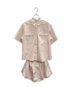 HER LIP TOハーリップトゥ）の古着「Armace Short Sleeve Romper」｜ピンク