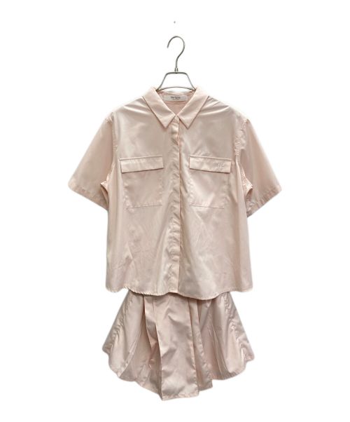 HER LIP TO（ハーリップトゥ）Her lip to (ハーリップトゥ) Armace Short Sleeve Romper ピンク サイズ:Sの古着・服飾アイテム