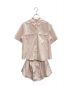 Her lip to（ハーリップトゥ）の古着「Armace Short Sleeve Romper」｜ピンク