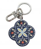 KITHキス）の古着「Printed Saffiano Leather Keyring」｜ブルー