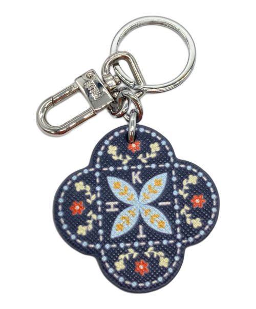 KITH（キス）KITH (キス) Printed Saffiano Leather Keyring ブルーの古着・服飾アイテム