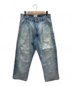 HERILLヘリル）の古着「15oz Denim Tack Splash 4PK ペイントデニム」｜インディゴ