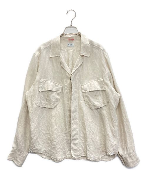 Bagutta（バグッタ）Bagutta (バグッタ) リネンシャツジャケット ベージュ サイズ:	SIZE 42の古着・服飾アイテム