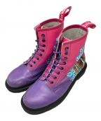 Dr.Martens×NEW ORDERドクターマーチン×ニューオーダー）の古着「1460 Technique Boot」｜ピンク×パープル