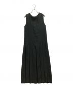 CLANEクラネ）の古着「W FACE PLEATS ONEPIECE」｜ブラック