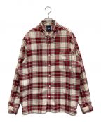 KITHキス）の古着「Ludlow Button Down Shirt」｜レッド×ベージュ