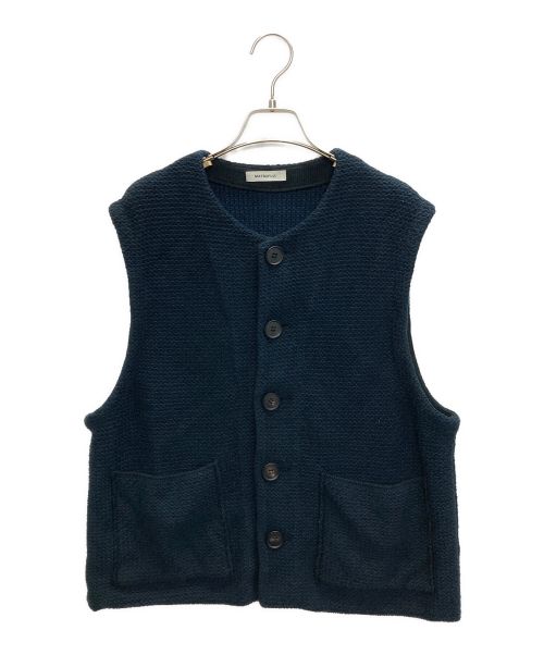 MATSUFUJI（マツフジ）MATSUFUJI (マツフジ) Raven Pattern Knit Vest ネイビー サイズ:SIZE 2の古着・服飾アイテム