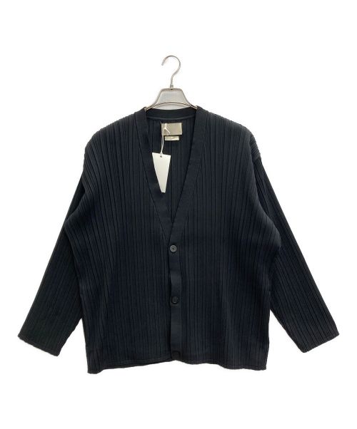 YOKE（ヨーク）YOKE (ヨーク) PLEATED KNIT CARDIGAN ブラック サイズ:SIZE 3の古着・服飾アイテム