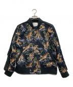 amokアモク）の古着「TIGER PILE PRINT JACKET」｜ブラック×ベージュ