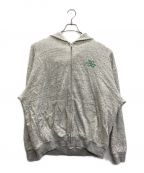 city country cityシティーカントリーシティー）の古着「EMBROIDERED LOGO ZIP UP HOODIE」｜グレー