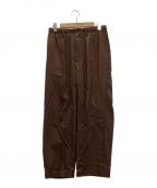 MARKAWAREマーカウェア）の古着「ORGANIC WOOL 2/80 TROPICAL CLASSIC FIT EASY PANTS」｜ブラウン