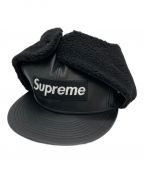 SUPREME×New Eraシュプリーム×ニューエラ）の古着「Leather Earflap Box Logo」｜ブラック