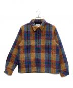 thisisneverthatディスイズネバーザット）の古着「Boucle Check Shirt」｜ブラウン×ブルー