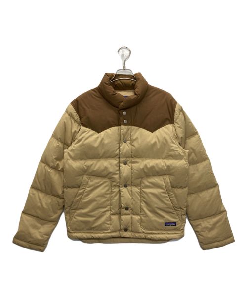 Patagonia（パタゴニア）Patagonia (パタゴニア) BIVY DOWN JACKET ベージュ×ブラウン サイズ:Sの古着・服飾アイテム