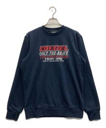 DIESEL（ディーゼル）の古着「プリントクルーネックスウェット」｜ネイビー