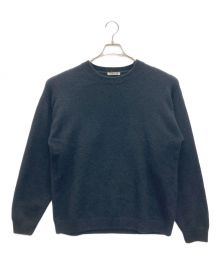 AURALEE（オーラリー）の古着「BABY CASHMERE KNIT P/O」｜ブラック